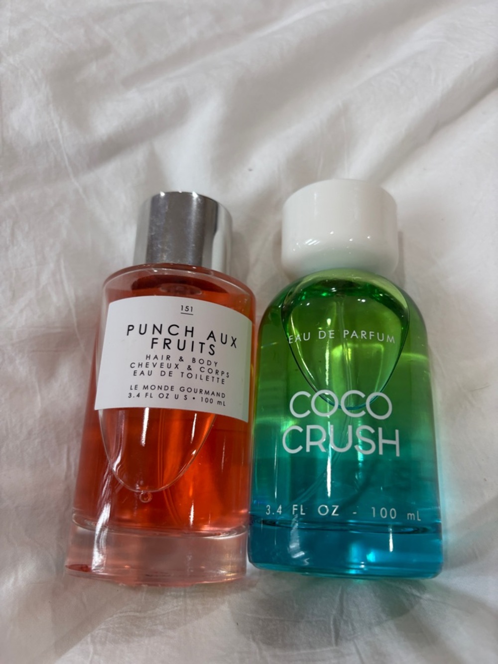 Fruit punch and coco crush scents